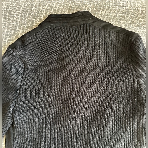 Ruff Hewn RH Fitted Faux Suede Knit jacket silver hardware size Large - Picture 4 of 10